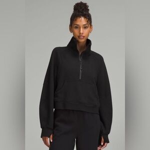 Lululemon oversized funnel neck half zip scuba-Black